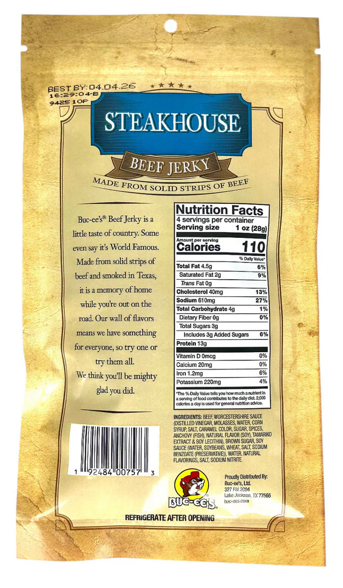 Buc-ee’s Steakhouse Beef Jerky